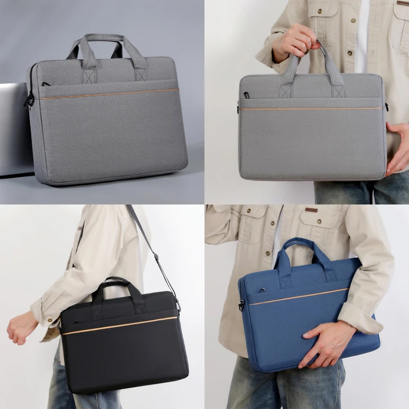 large capacity slim laptop shoulder bag