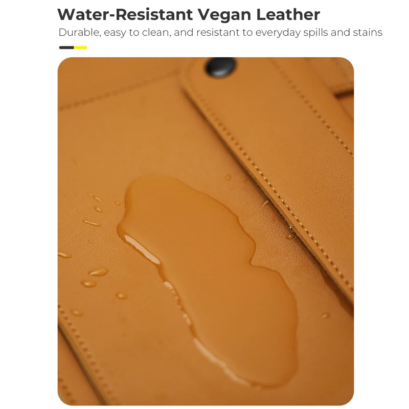 vegan leather accordion laptop briefcase