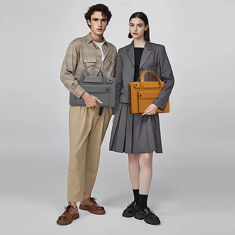 vegan leather accordion laptop briefcase