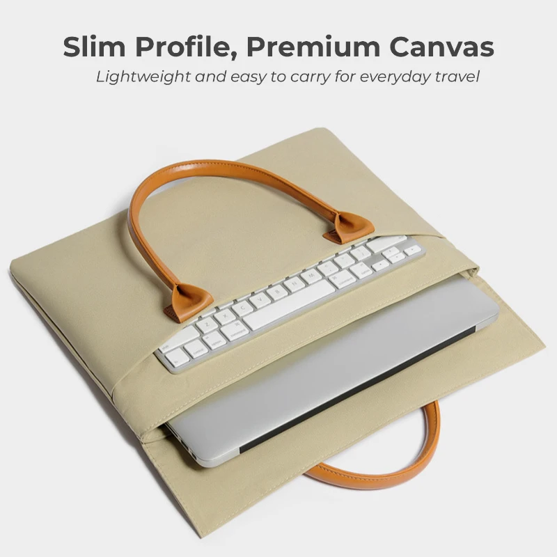slim oxford laptop sleeve tote