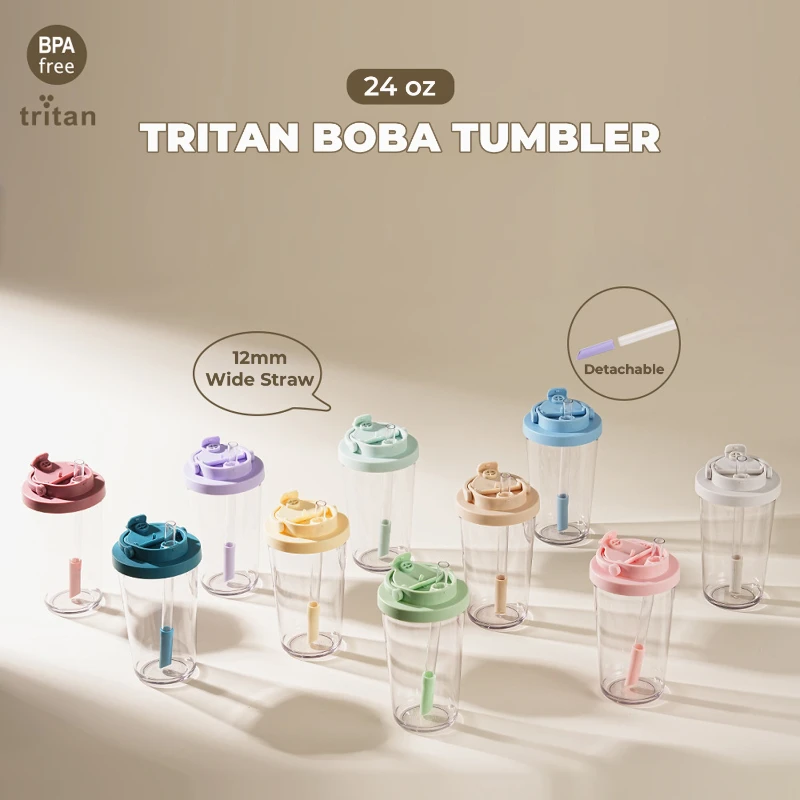 24oz tritan tumbler with wide straw