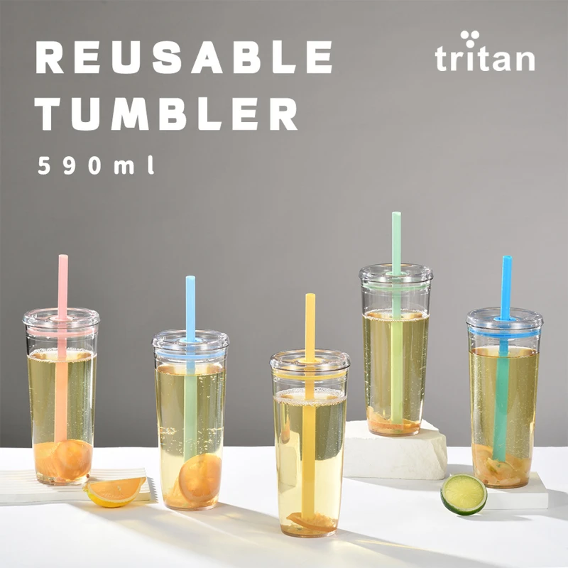 20 oz tritan straw tumbler