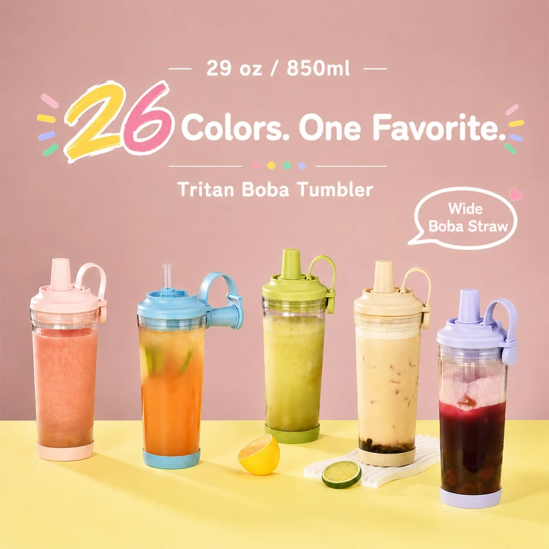 29 oz tritan wide straw tumbler with magnetic cap