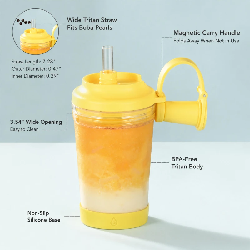 17 oz tritan wide straw tumbler with magnetic cap