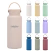 32 oz ceramic lined vacuum water bottle with two lid styles