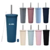 28 oz ceramic lined stainless steel vacuum straw tumbler set