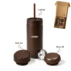 16 oz vacuum insulated tumbler gift set with 3 lids