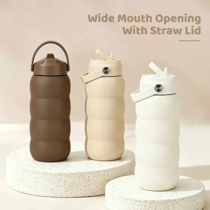 21 oz vacuum tumbler with handle & pop up straw lid