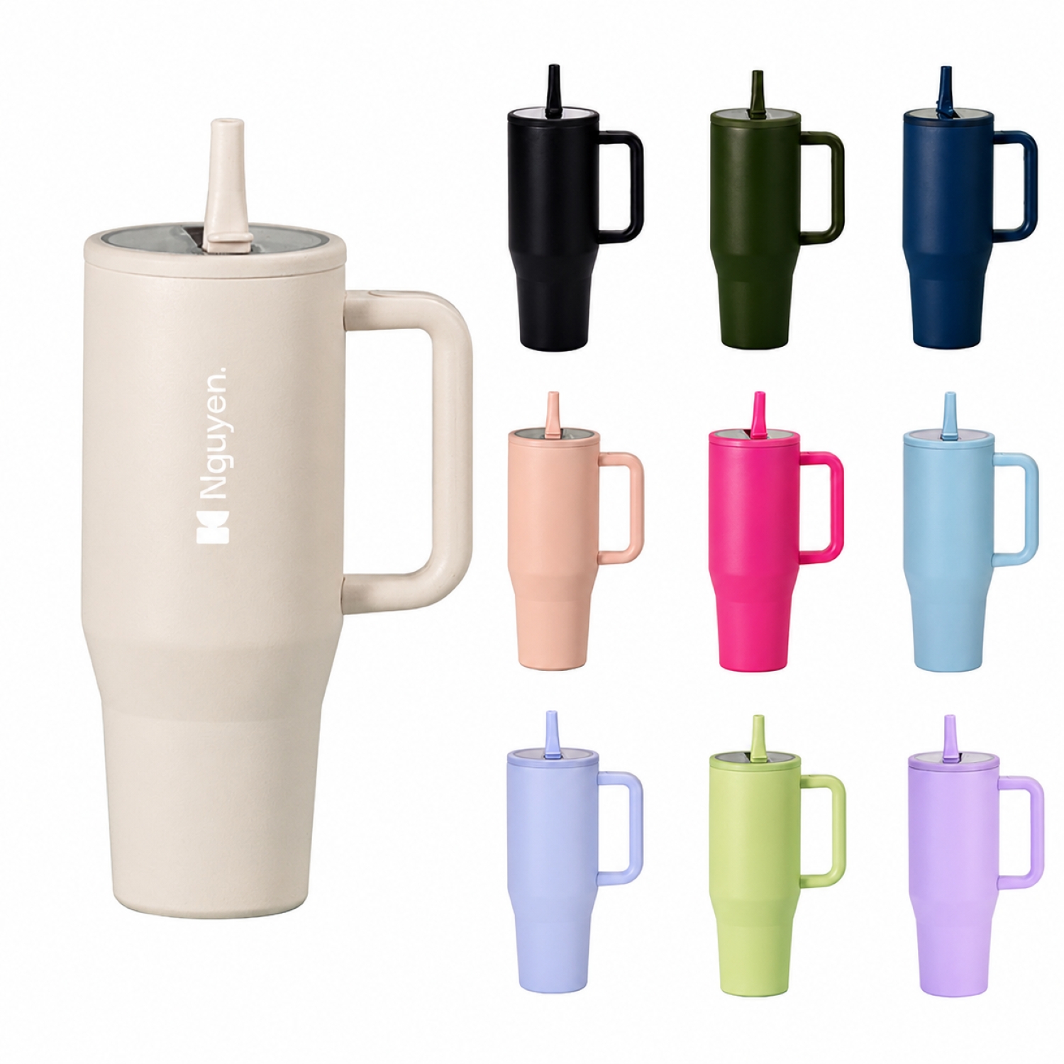 32 oz vacuum insulated tumbler with handle & straw lid (copy)