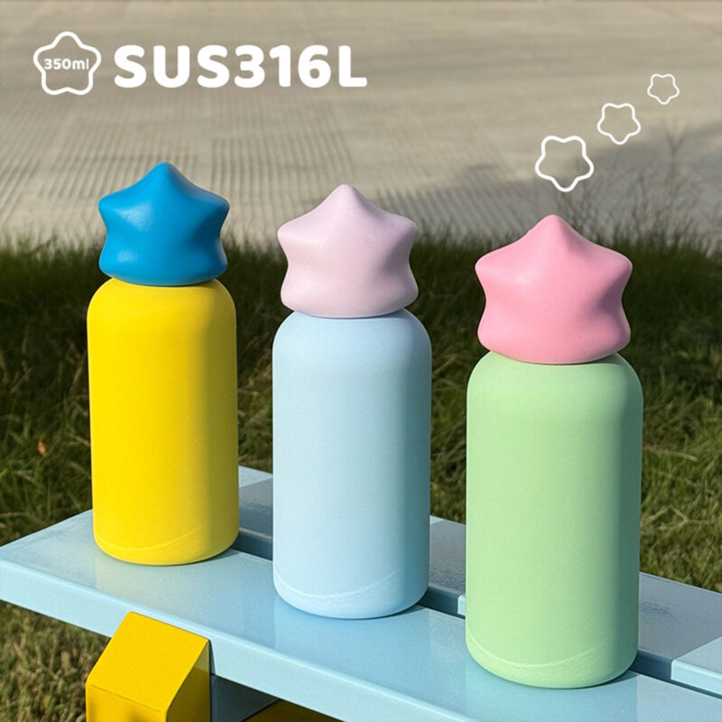 12 oz stainless steel vacuum bottle with star lid