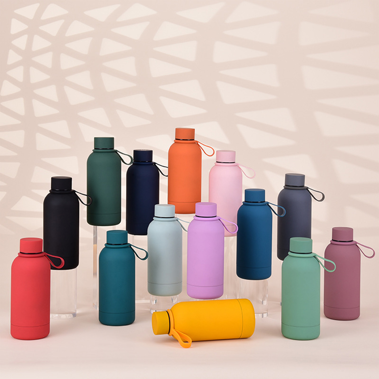 12 oz stainless steel vacuum bottle with carry loop