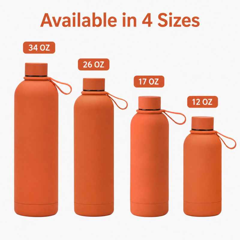 12 oz stainless steel vacuum bottle with carry loop