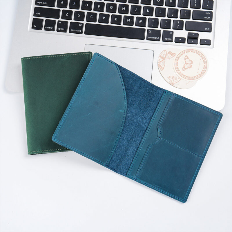 full grain leather passport holder
