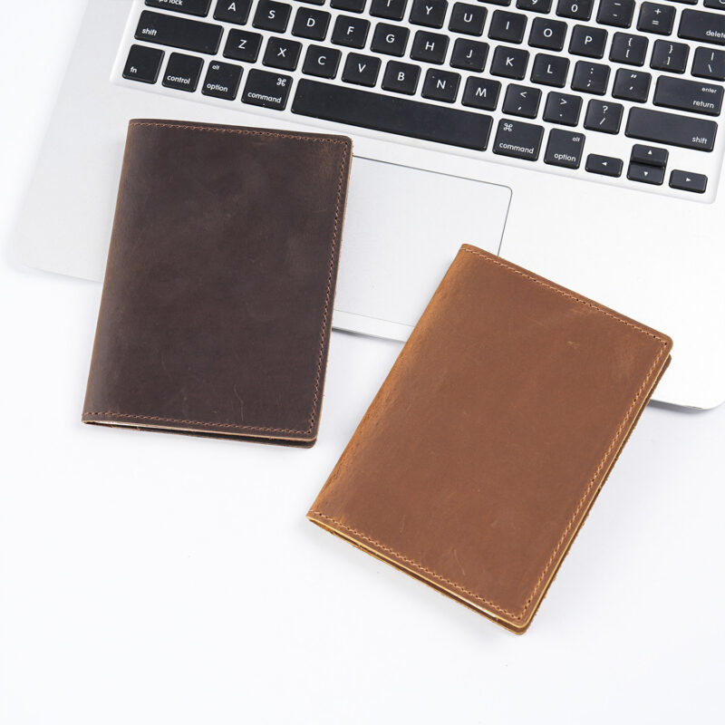 full grain leather passport holder