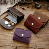12 card full grain leather accordion wallet