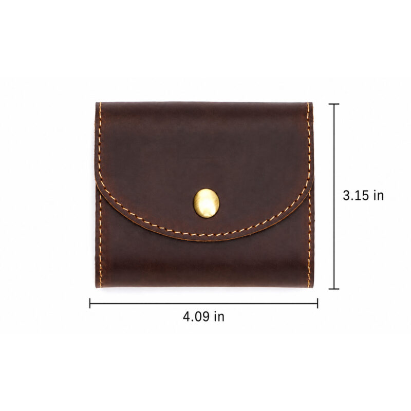 12 card full grain leather accordion wallet