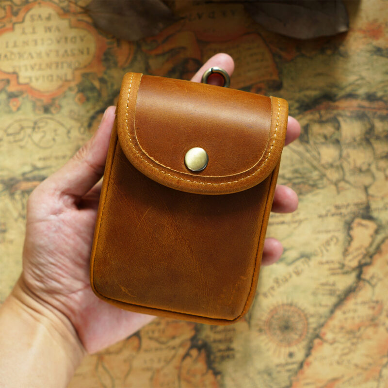 full grain leather belt pouch