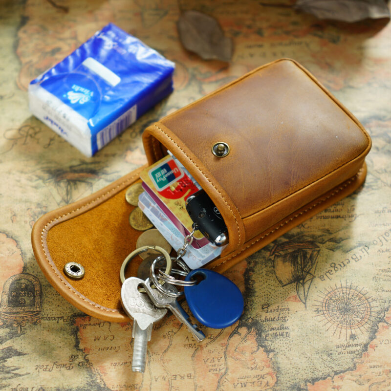 full grain leather belt pouch