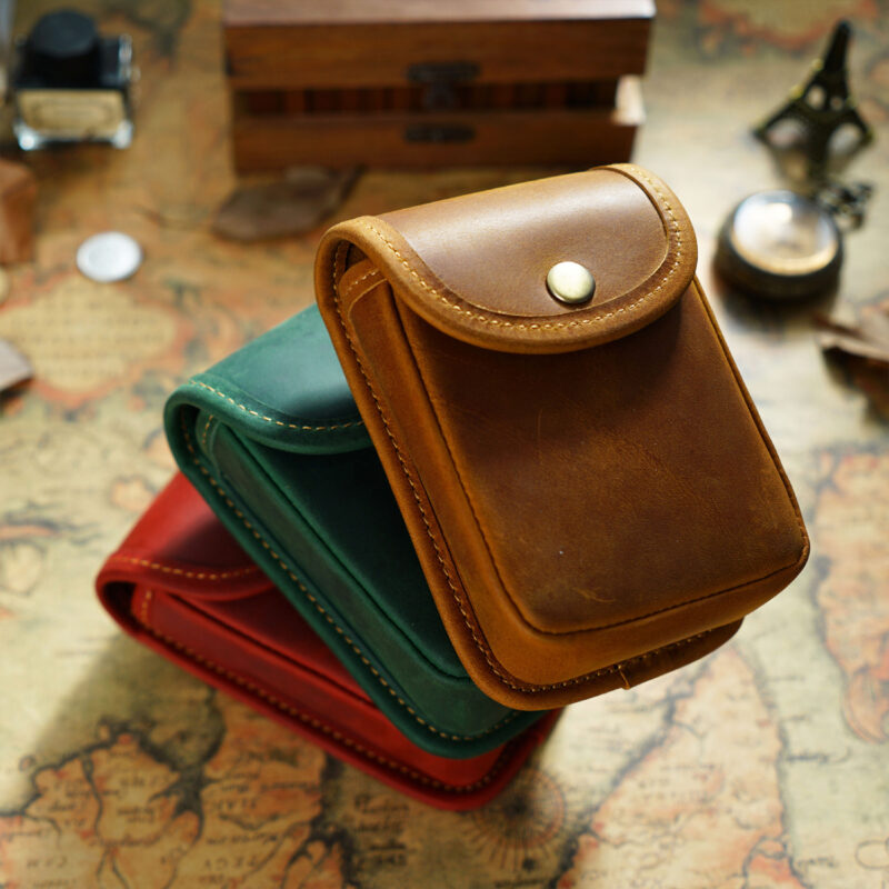 full grain leather belt pouch