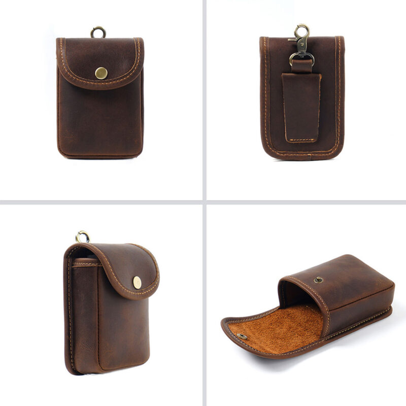 full grain leather belt pouch