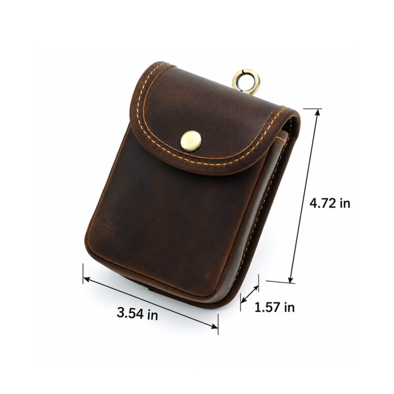 full grain leather belt pouch