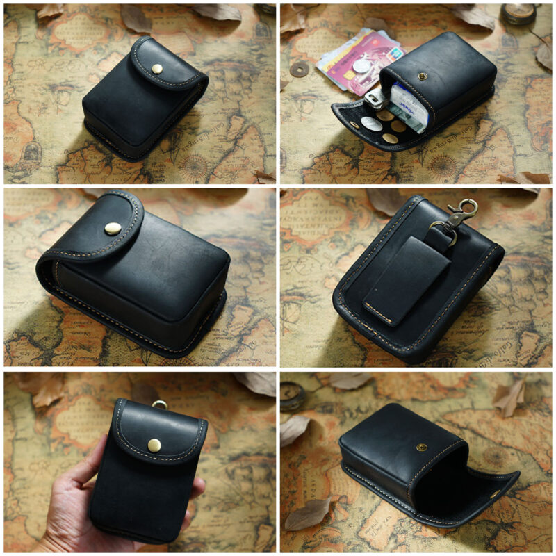 full grain leather belt pouch
