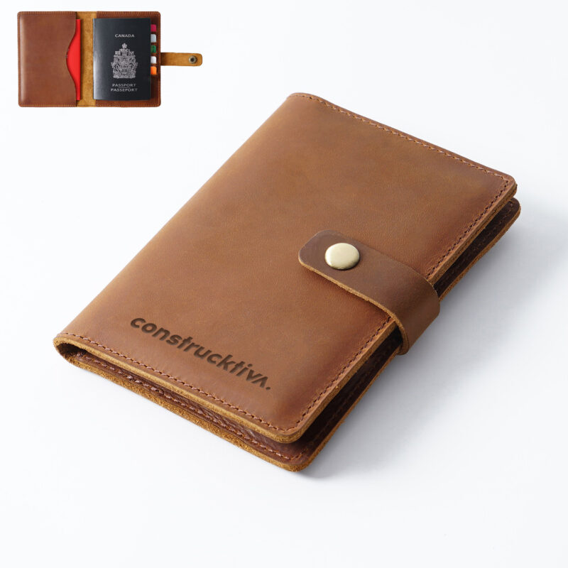 full grain leather passport wallet