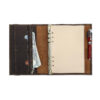 full grain leather a5 6 ring refillable padfolio